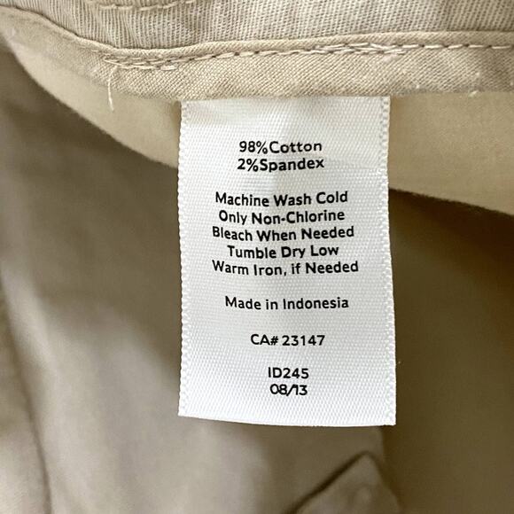 Talbots Ankle Pants Womens Petite Size 10P Khaki Side Zipper Stretch Casual - Picture 7 of 11